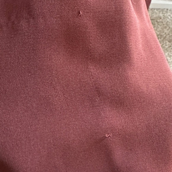 DR2 Burgundy Duster Tie Waist Robe Trench Coat Size Medium - Picture 10 of 10